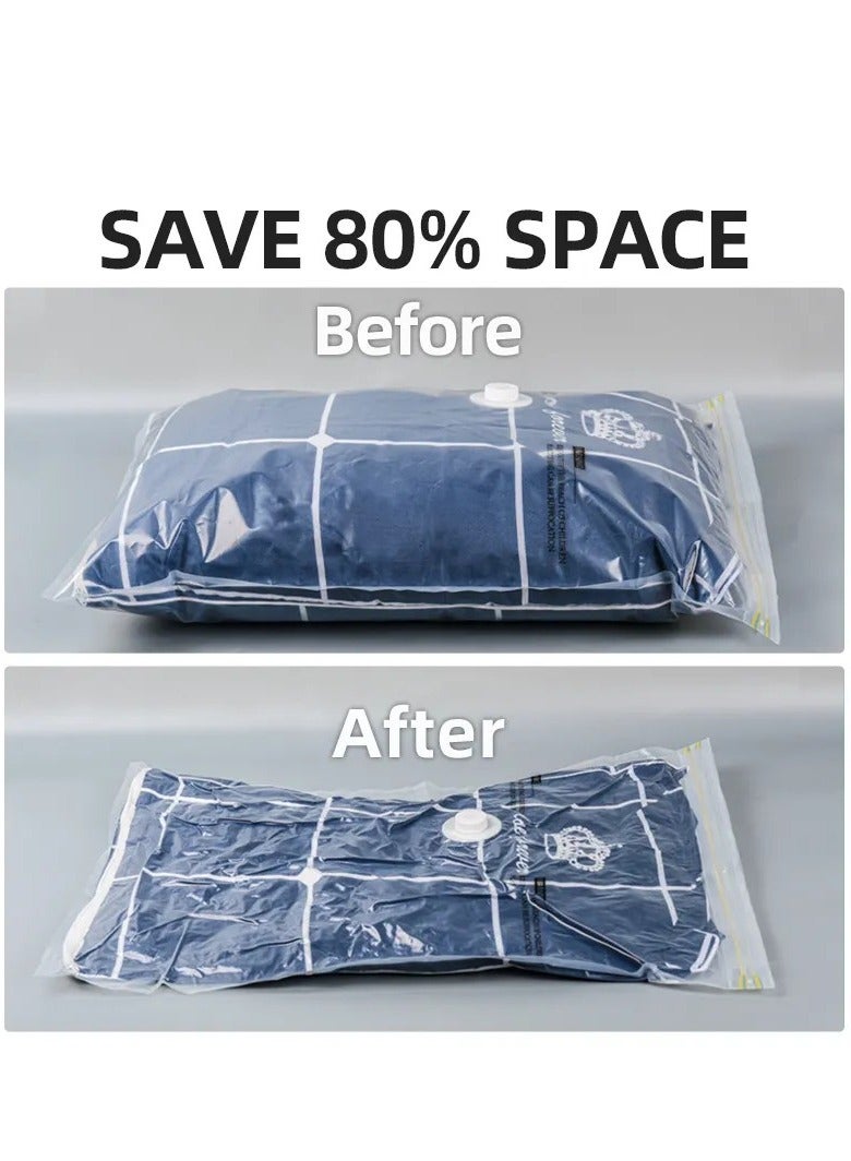 BlueFire 10 Pack Reusable High-Quality Vacuum Storage Bags for Clothes – 10-Pack Space Saver, Durable & Flexible Design, Transparent Reusable Bags for Travel & Home Organization, Airtight Compression (Multi Sizes)  - Image 5