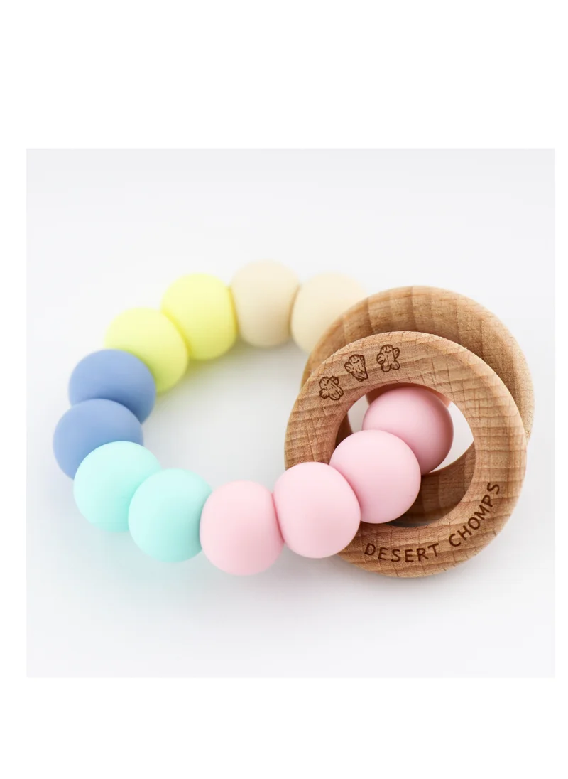 Desert Chomps Desert Chomps Ringlet Classic Teether - Rainbow