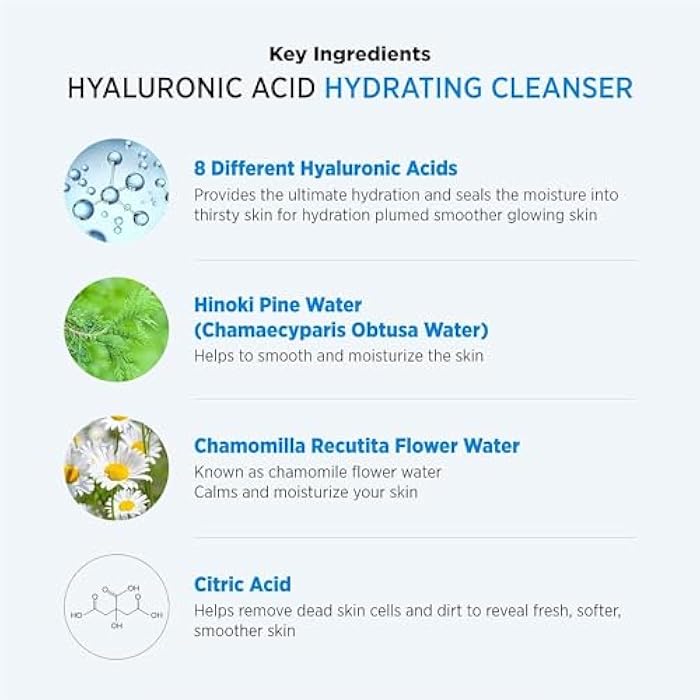 Saly Jolie Hyaluronic Acid Hydrating Facial Cleanser Gentle Face Wash 100ml Fragrance Free - Image 2