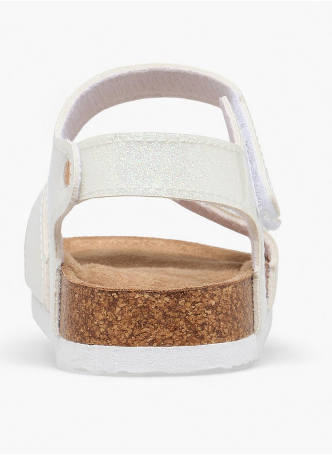 Flora Bella By Shoexpress Butterfly Accent Sandals with Hook and Loop Closure  - Image 4