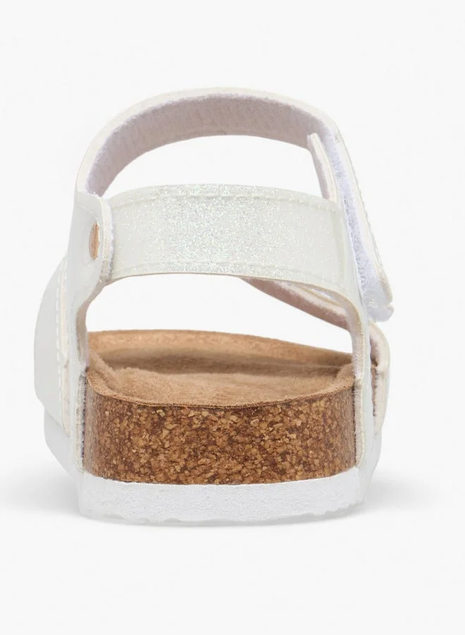 Flora Bella By Shoexpress Butterfly Accent Sandals with Hook and Loop Closure