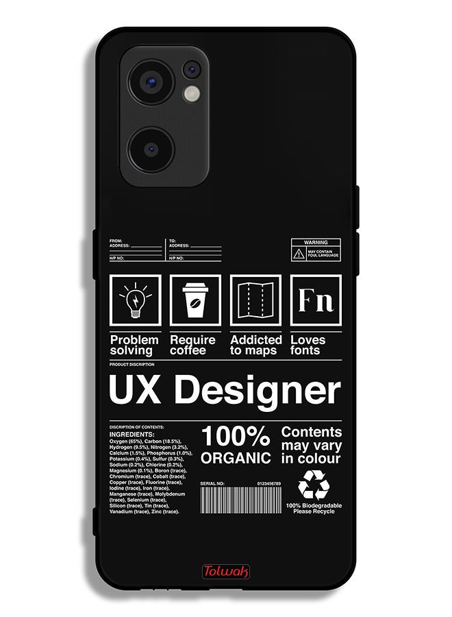 Tolwak Oppo Reno7 SE 5G Protective Case Cover Ux Designer Sticker - Image 2
