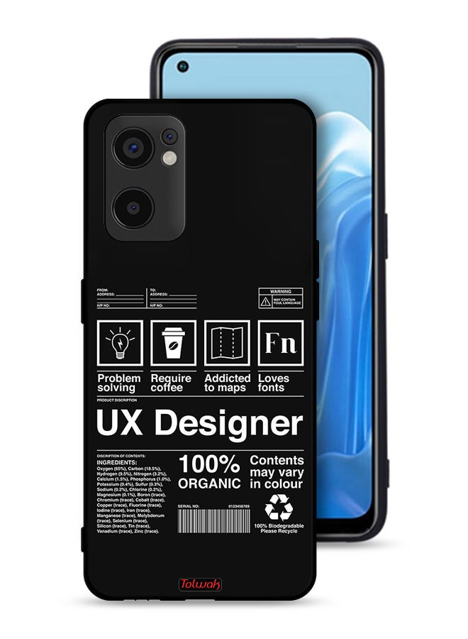 Tolwak Oppo Reno7 SE 5G Protective Case Cover Ux Designer Sticker - Image 1