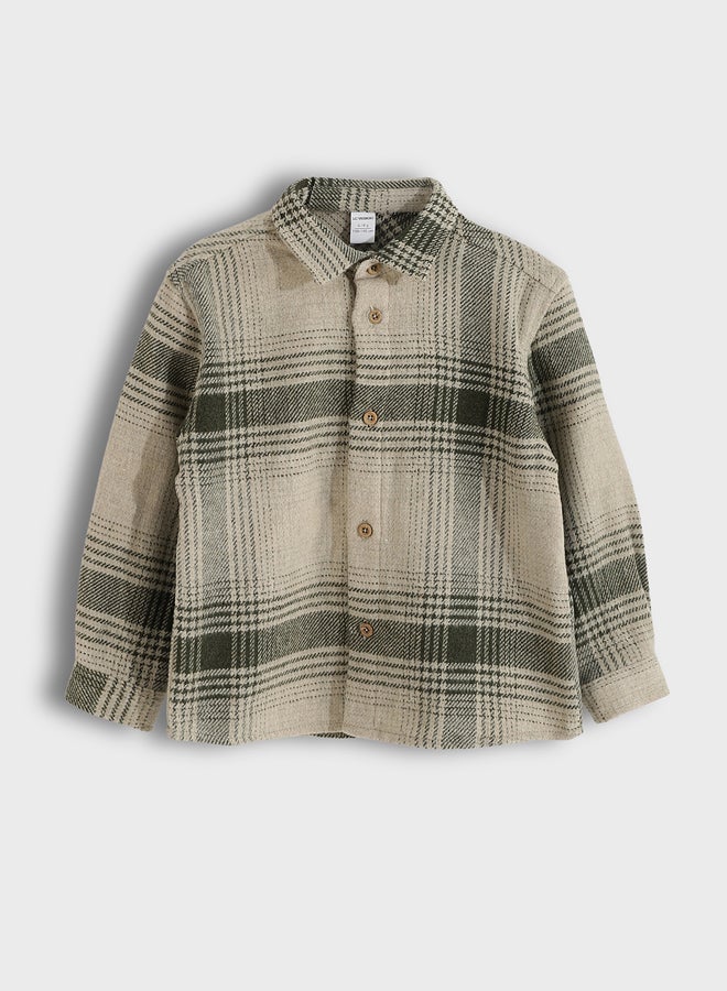 ال سي وايكيكي قميص أولادي بنقشة مربعات - Image 1