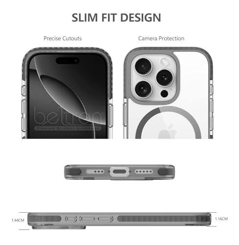 BELTRON Belt Case for iPhone 16 Pro Max, Slim Protective Transparent Case & Rotating Belt Clip Holster Combo (Compatible with MagSafe) - Image 4
