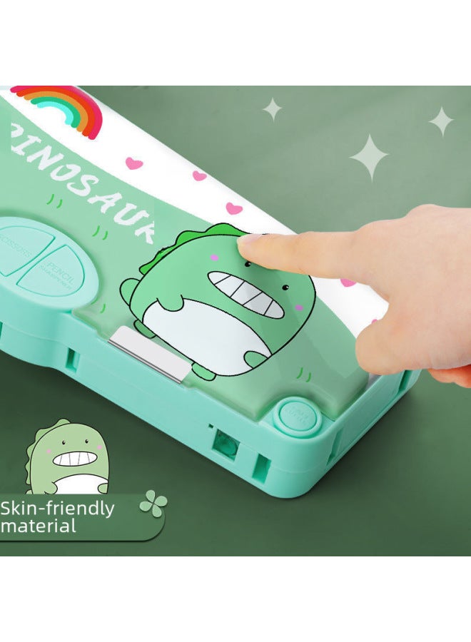Multi-functional Stationery Men's Box Primary School Button Office Box Pencil Case Girl's High-value Internet Celebrity Same Style - Image 2