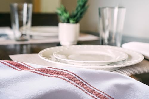 Avalon Kitchen Dish Towels Set (Value Pack of 30) Size 15x25 Inch, 100% Cotton Soft & Absorbent Kitchen Towels, Tea Towels, Reusable Cleaning Cloths for Household Cleaning (Red) - Image 4