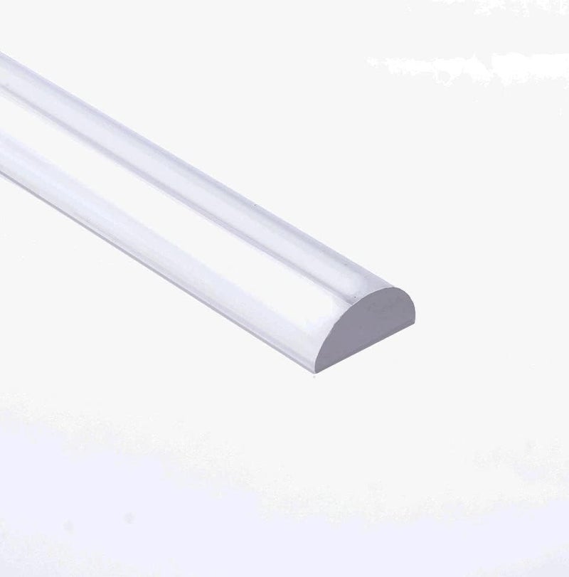 Dalrun Clear Acrylic Shower Threshold 1/2" X 1/4" (WxL), Transparent Shower Dam Shower Splash Guard 39" Long,Half Round,Peel and Stick - Image 1