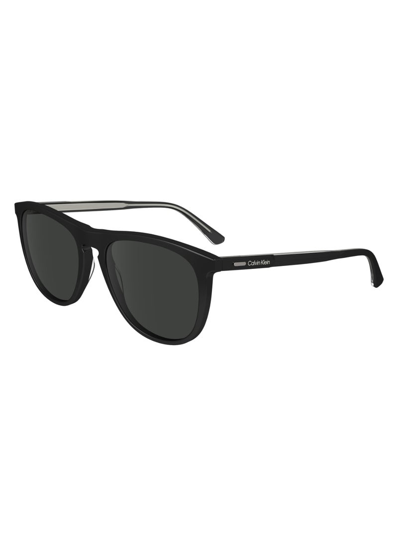 CALVIN KLEIN FULL RIM ACETATE AVIATOR CALVIN KLEIN SUN CK24508S  5518 (001) BLACK  - Image 2