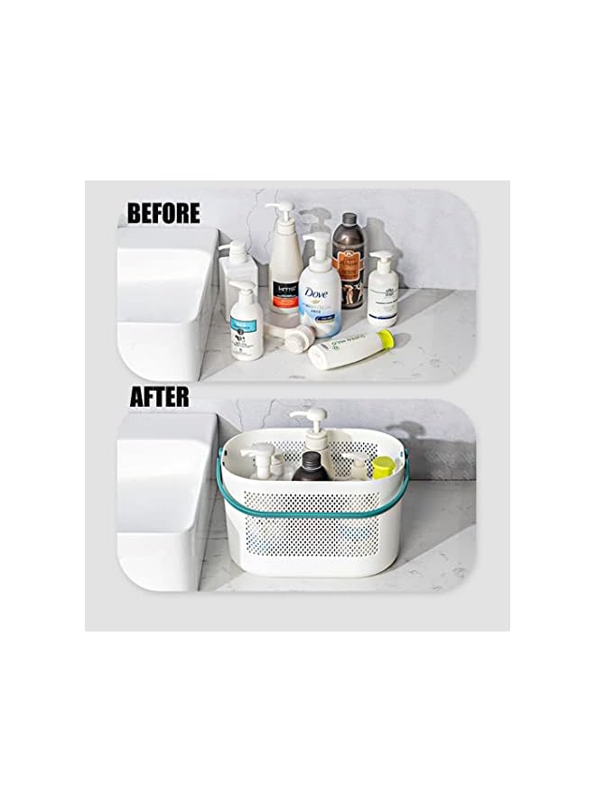 Raxoom 4 Pack Portable Shower Caddy Tote,Plastic Storage Caddy Basket with Handle for Bathroom, Garden, Cleaning Supplies,Shower Caddy Shelf Organizers Basket for Holding Soap, Shampoo, Cosmetics - Image 4