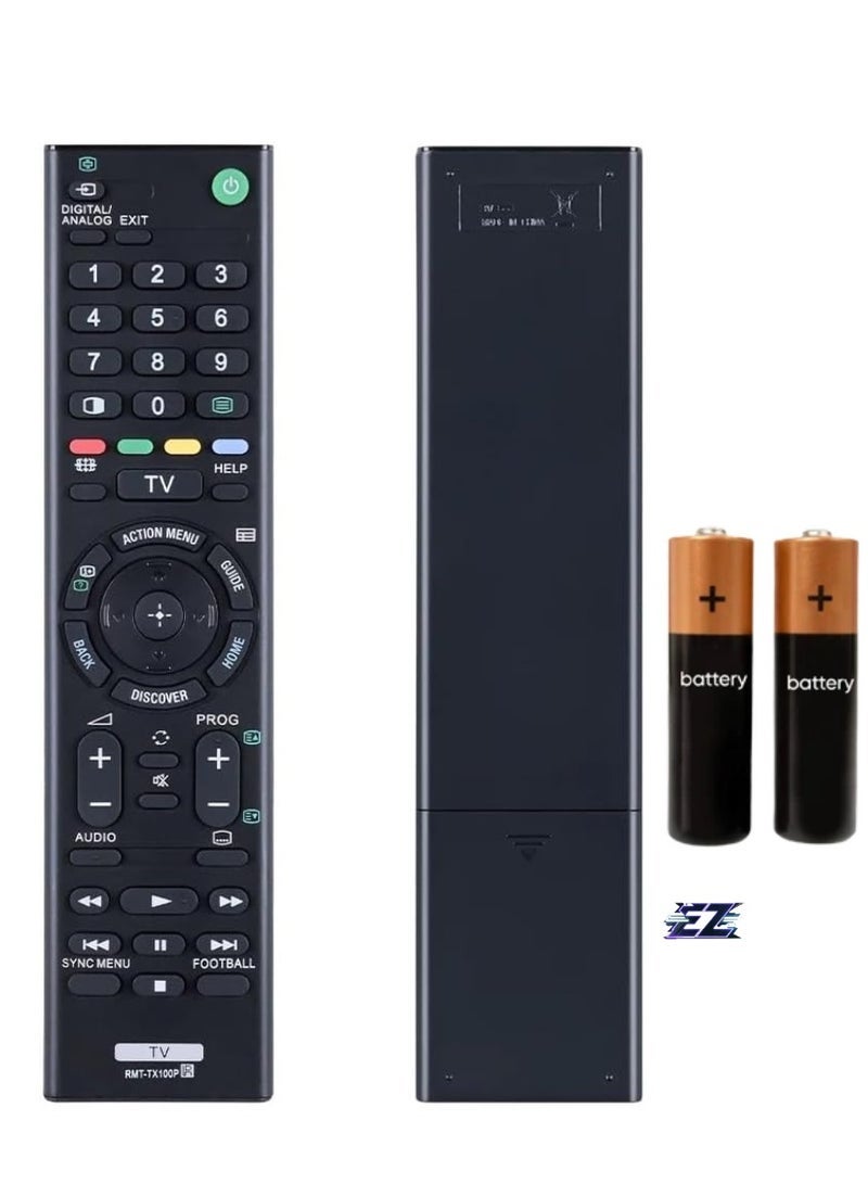 PopZa Replacement Remote Control RMT-TX100P RMT-TX100P for Sony Bravia TV – Compatible with KD-49X8300C, KD-55X8500C, KD-55X9000C, KDL-43W800C, KD-65X9000C, KD-65X8500C – Includes Battery - Image 1