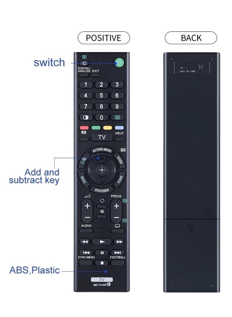 PopZa Replacement Remote Control RMT-TX100P RMT-TX100P for Sony Bravia TV – Compatible with KD-49X8300C, KD-55X8500C, KD-55X9000C, KDL-43W800C, KD-65X9000C, KD-65X8500C – Includes Battery - Image 4