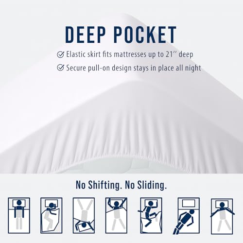 OLANLY Full Quilted Fitted Mattress Pad – Soft Pillow Top Mattress Topper, Down Alternative Fill, Cooling Comfort Breathable Mattress Cover, Machine Washable Deep Pocket Mattress Protector, White - Image 5