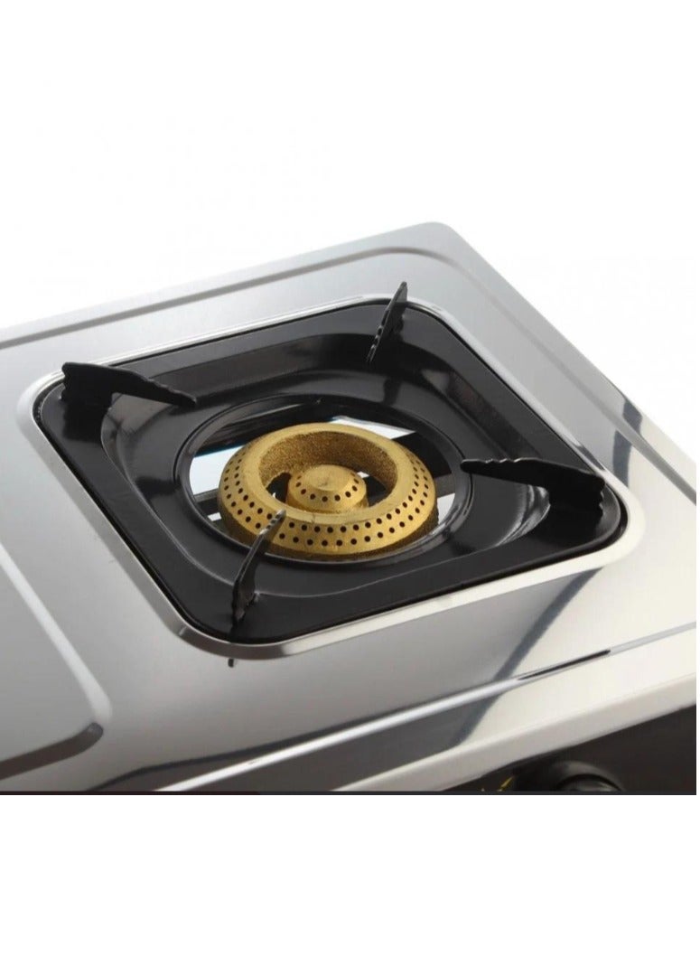 KRAWN Gas Stove 3-Burner - Stainless Steel Muaged with Self-Ignition – Durable & Efficient No Rusting 2 4340 silver - Image 2