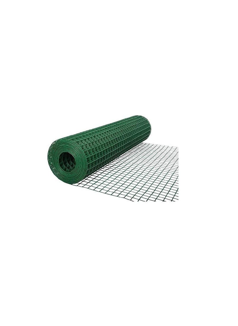 روبستلاين سياج شبكة سلكية من Robustline ، سياج حديقة مطلي بالزنك PVC ، شبكات فولاذية خضراء لزراعة السياج ، سياج من أسلاك الدجاج والحيوانات ، بيوت الدجاج الصغيرة 3.67 Mtr 1/2 "X 3FT X 12FT X 22MM  - Image 1