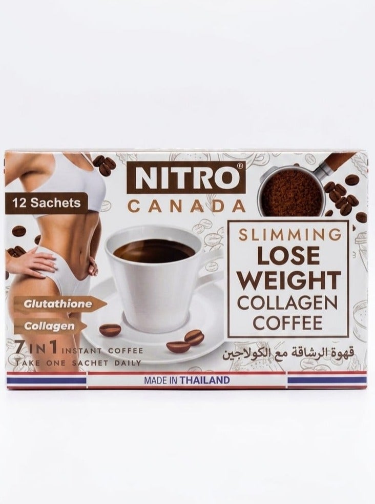 Slimming Lose Weight Collagen Coffee 15 g x 12 Sachets