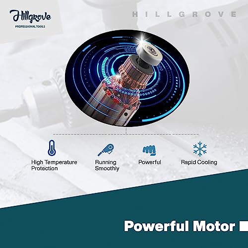 Hillgrove HGCM1041M3 All Purpose 26mm Hammer Impact Drill Machine Forward/Reverse Rotation with 5Pcs SDS Plus Bits for Making Holes in Metal/Wood/Concrete Hammer Drill (26 mm Chuck Size, 1200 W) - Image 5