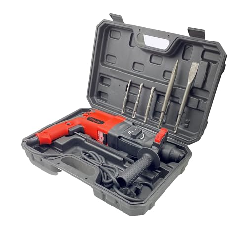 Hillgrove HGCM1041M3 All Purpose 26mm Hammer Impact Drill Machine Forward/Reverse Rotation with 5Pcs SDS Plus Bits for Making Holes in Metal/Wood/Concrete Hammer Drill (26 mm Chuck Size, 1200 W) - Image 1