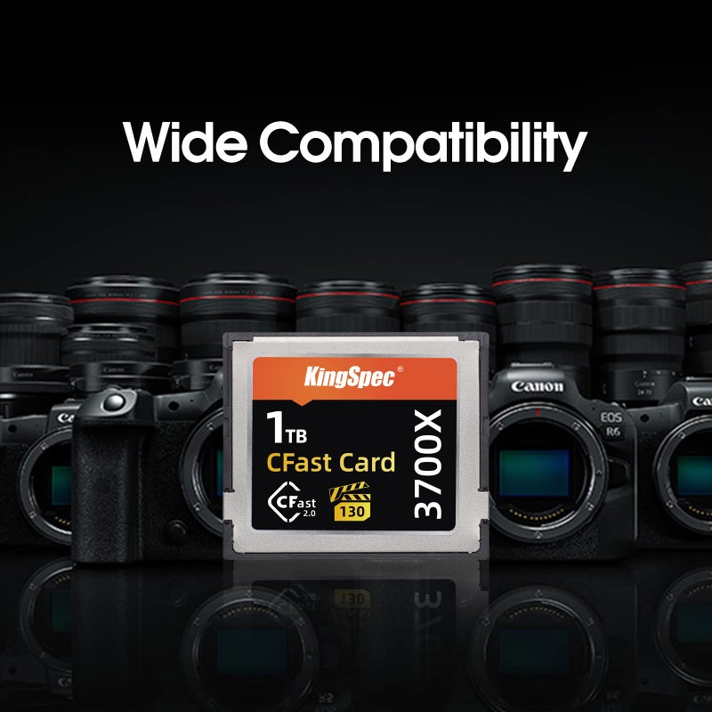 KingSpec 1TB CFast 2.0 Memory Card, Media Storage Camera-Card with VPG130 3700X - Up to 550MB/s, for Filmmaker Content Creator - Image 5
