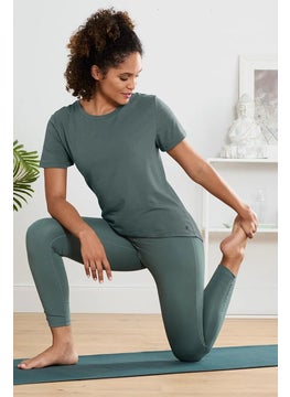 Women Sportswear Fit Short Sleeve Training Top, Pale Green