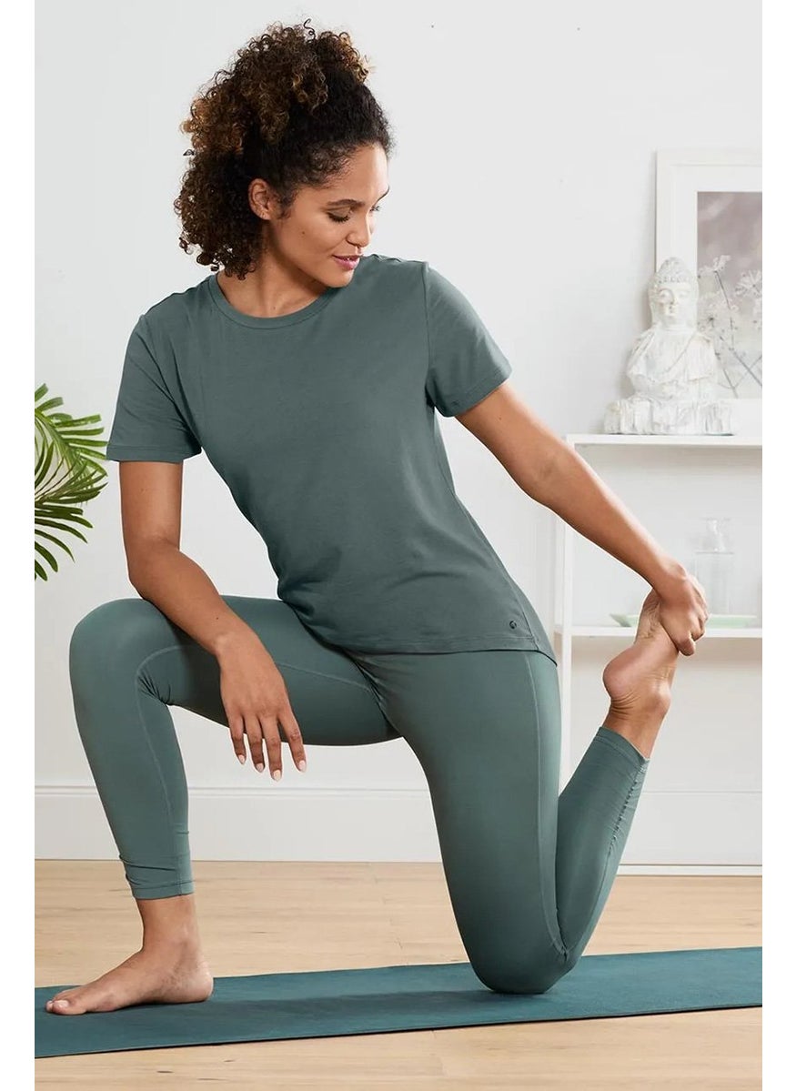 Tchibo - Women Sportswear Fit Short Sleeve Training Top, Pale Green - Image 1