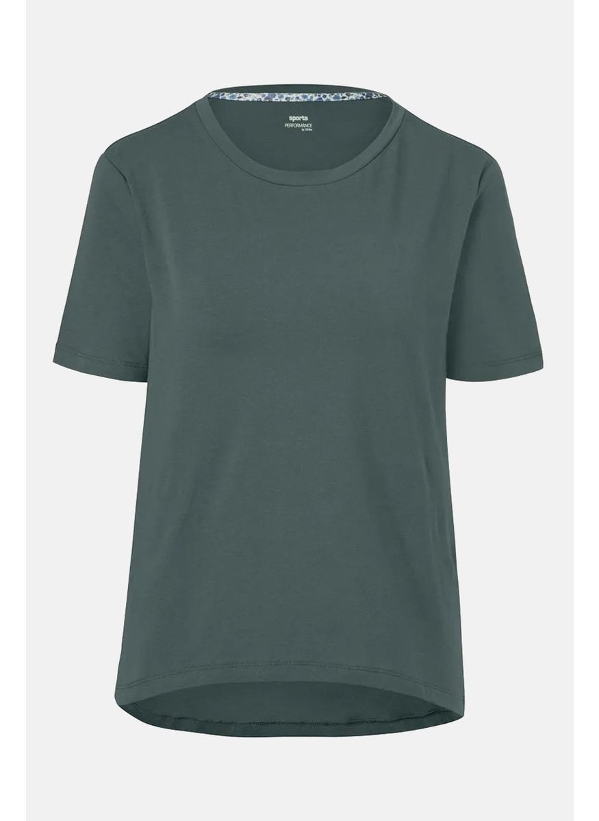 Tchibo - Women Sportswear Fit Short Sleeve Training Top, Pale Green - Image 1