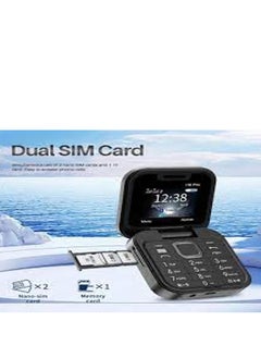 alimoto 2024 New Mini Flip Mobile Phone 2 SIM Card Small Display Foldable Cell  - Image 2