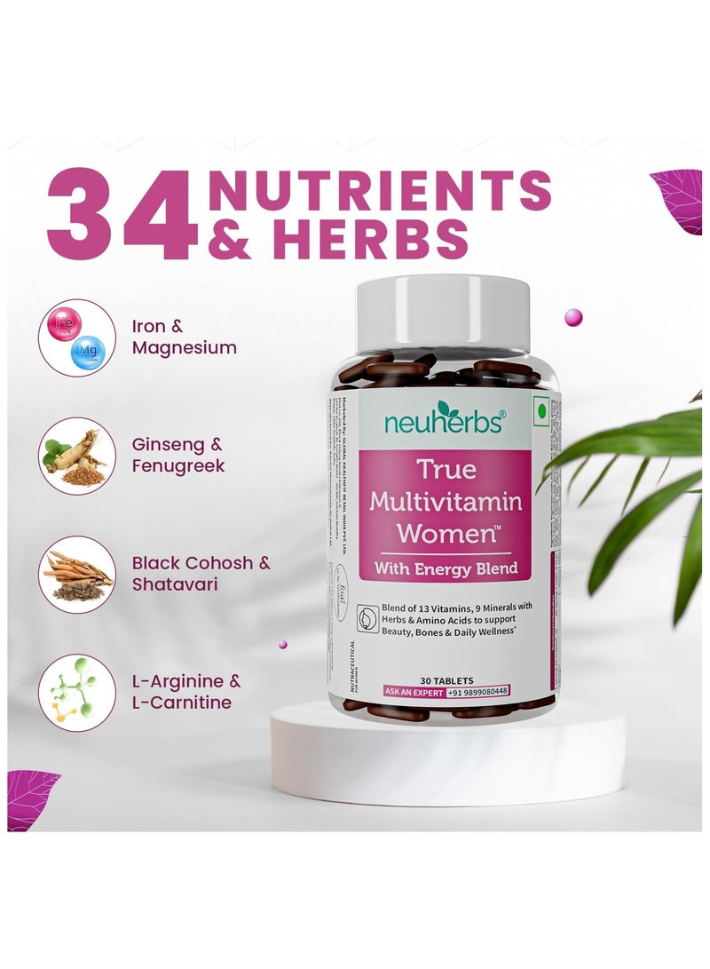 Neuherbs True Multivitamin Women -Veg Tablets 30 - Image 4