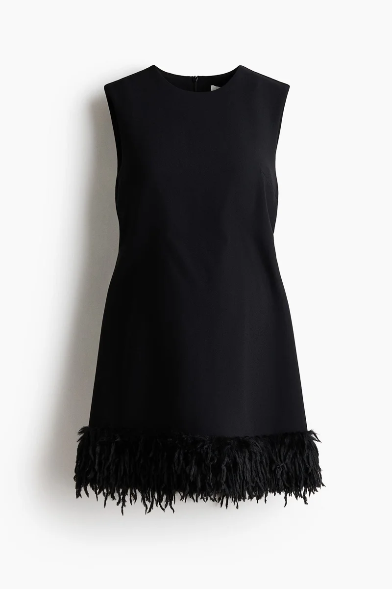 H&M  MAMA Fringe-hem mini dress for Women | Best Price UAE