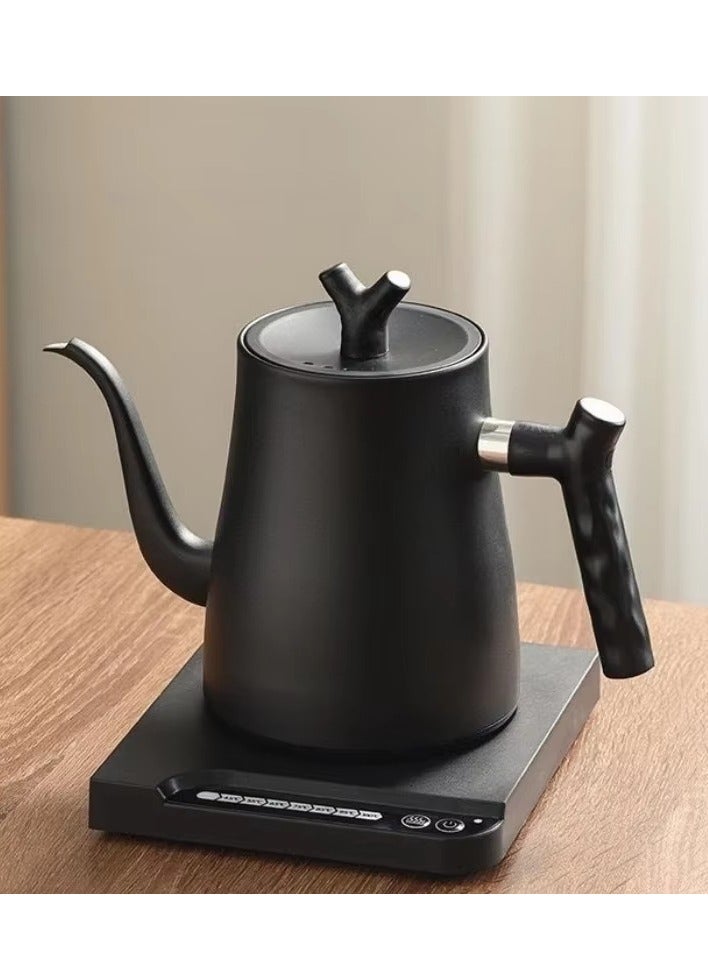 اتش تي اتش غلاية كهربائية 1 لتر 304 غلايات كهربائية غير قابلة للصدأ لغلي الماء صب فوق القهوة والشاي 220 فولت 1000 واط تسخين سريع درجة حرارة ثابتة غلاية القهوة - Image 1