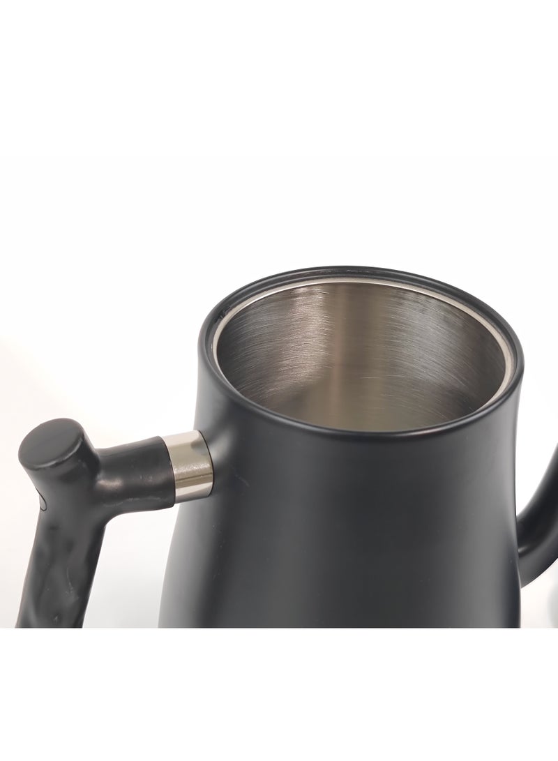 اتش تي اتش غلاية كهربائية 1 لتر 304 غلايات كهربائية غير قابلة للصدأ لغلي الماء صب فوق القهوة والشاي 220 فولت 1000 واط تسخين سريع درجة حرارة ثابتة غلاية القهوة - Image 4