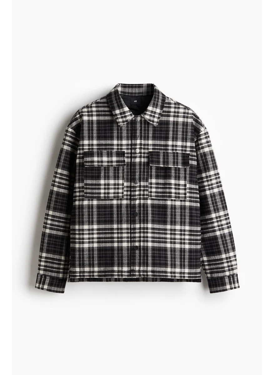 اتش اند ام Oversized Fit Flannel Overshirt