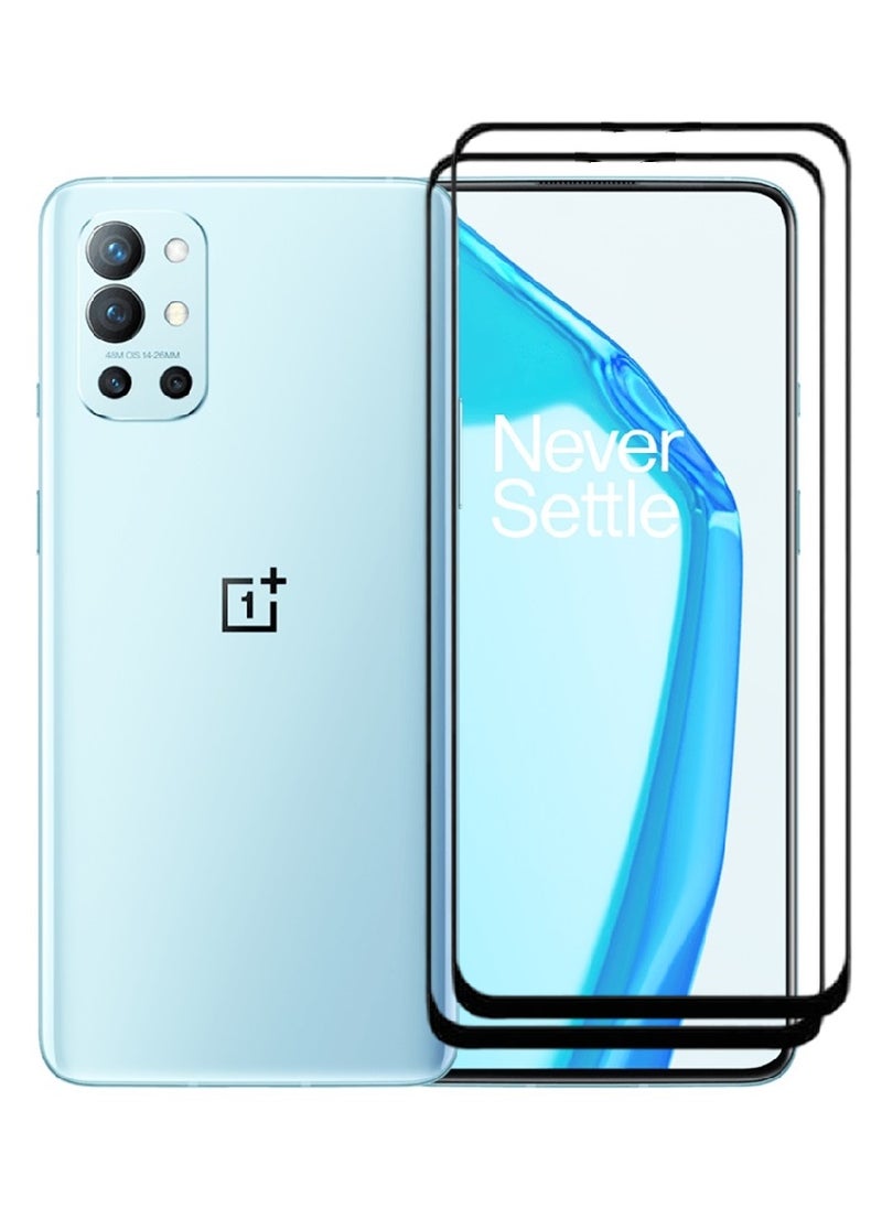 AINA حماية شاشة زجاجية مقسّاة 2 قطعة 5D مصممة لهاتف OnePlus 9R تغطية كاملة من الحافة إلى الحافة ولصق كامل خالي من الفقاعات - Image 1