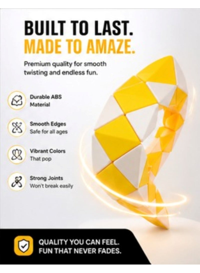 YJ Giraffe 48-Section Magic Ruler Yellow – Large Flexible Transforming Puzzle for Creative Shape Building and STEM Learning - Image 4