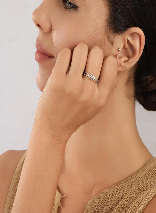 MOROTOLE To 2 Pcs My Mum Sterling Silver Ring, Love Knot Silver Ring for Women Forever Linked Mum And You Rings Adjustable Thumb Rings Mother Gifts Mothers Day Gifts - Image 5
