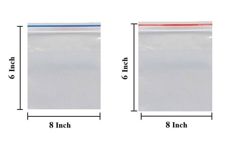 Ohmnamo Ohmnamo Zip Lock Premium Pouch Bags 6 inch x 8 inchPack of 200 pcs Transparent Reusable Recyclable Resealable for all Purpose - Image 2