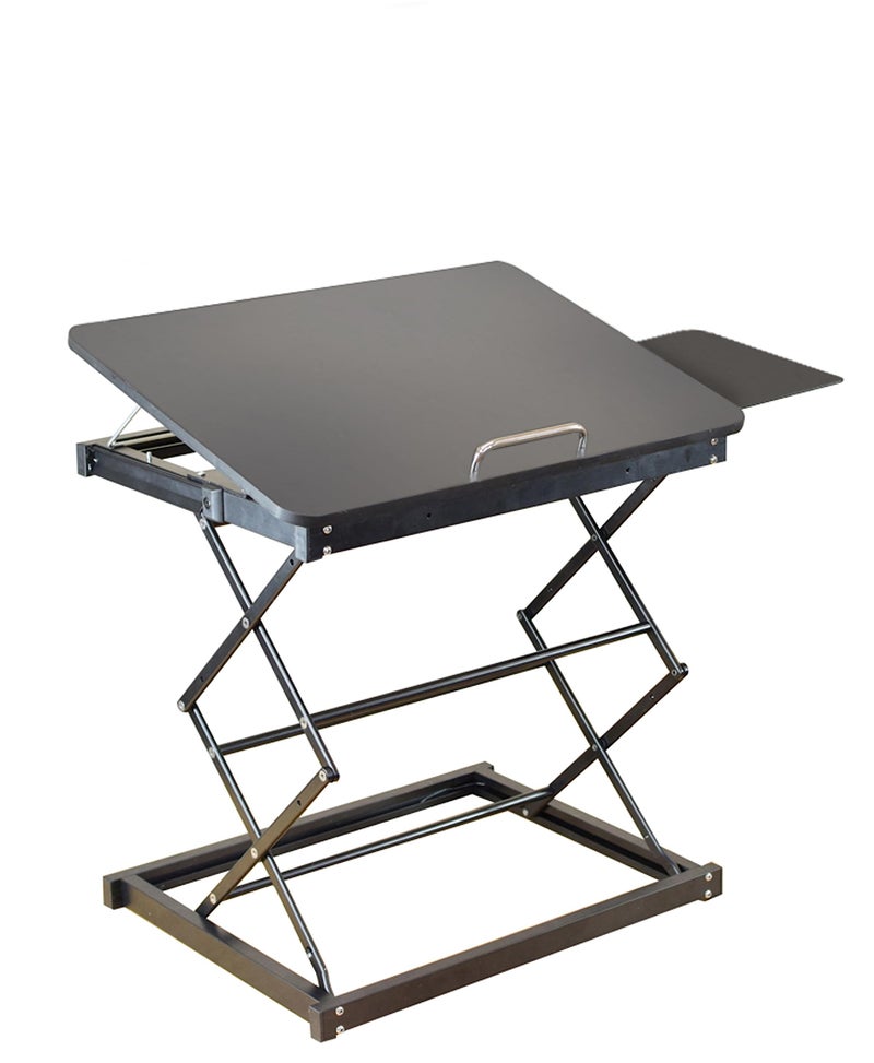 Uncaged Ergonomics CD4 Adjustable Standing Desk Converter for Laptops - Vertical Laptop Stand for Desk Adjustable Height Table Top Standing Desk Riser with Mouse Pad 2.6"-18.6" Standing Desk Adjustable Height Converter - Image 4