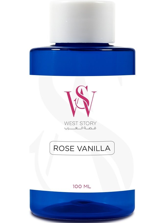 West Story Rose Vanilla Essential oil a of luxurious essential oils - suitable for all perfumes - naturally concentrated oil without alcohol - a long -lasting smell - suitable for councils, homes, exhibitions, offices - electric perfumed oil with pure extract 100ml - Image 2