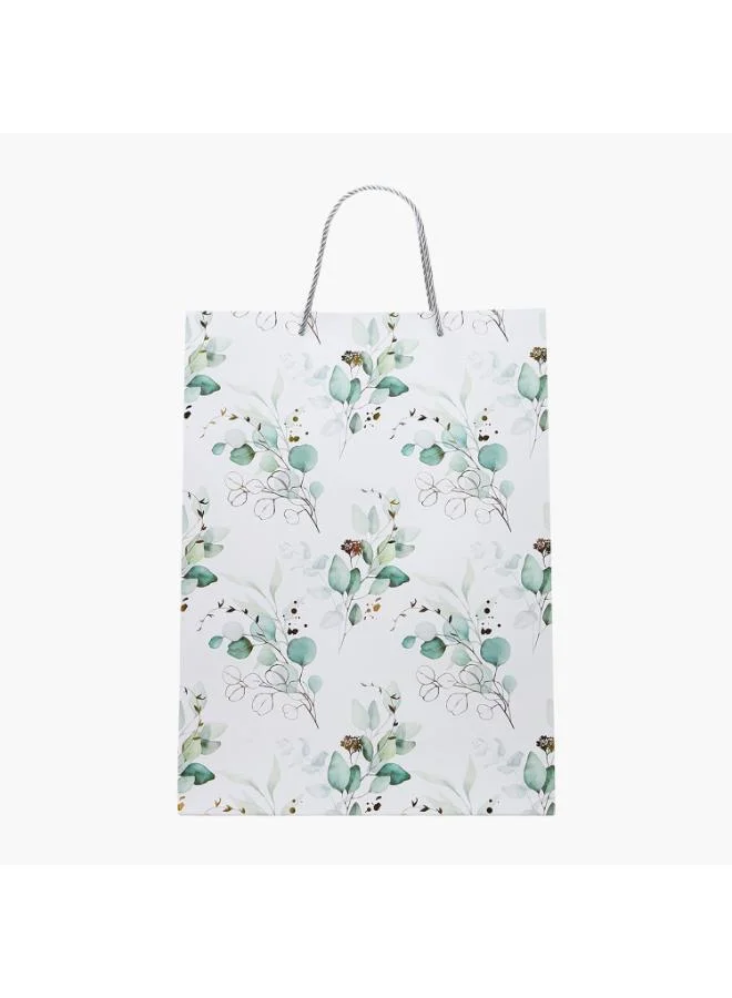 فايندز Findz Leaf Print Paper Gift Bag - Large