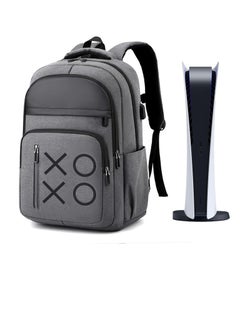 XICEN Laptop Backpack Game Console Backpack with USB Port for PS5/PS4 Large Capacity Carrying Storage Bag Waterproof Business Travel Computer Backpack  - Image 1