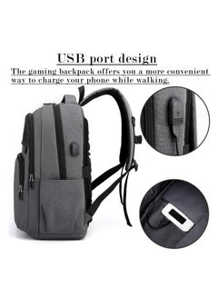 XICEN Laptop Backpack Game Console Backpack with USB Port for PS5/PS4 Large Capacity Carrying Storage Bag Waterproof Business Travel Computer Backpack  - Image 2
