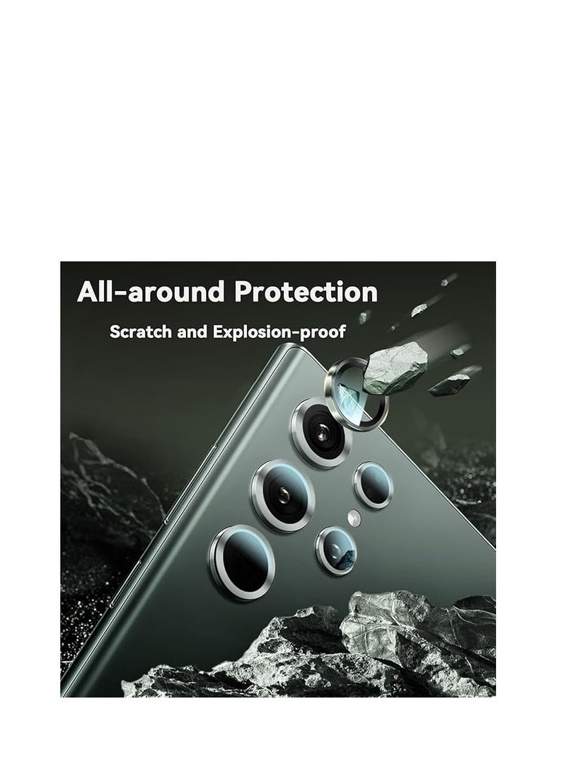 Pack of 2 Camera Protection for Samsung Galaxy S23 Ultra 5G, Ultra HD Bulletproof Scratch-Resistant Shatterproof Camera Lens Protective Film, One Piece Camera Tempered Glass Protection for - Image 2