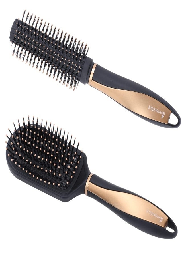 Omidazzle Midazzle Premium Cushioned And Round Hair Brush For Men & Women - Pack Of 2 (Hb1-8) Multi - Image 3