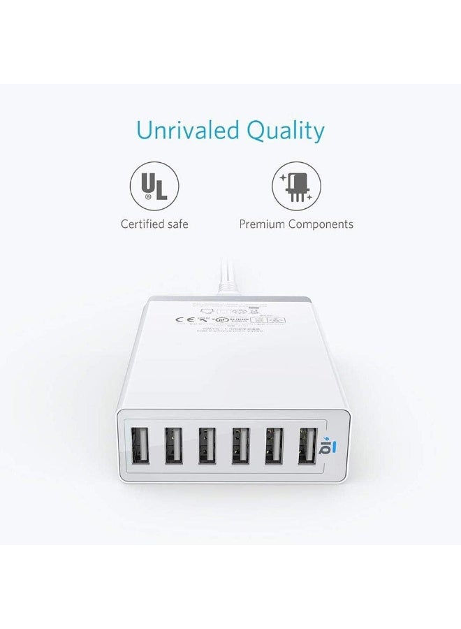 Renewed - Anker 60W 6-Port Desktop Charger Kit For Mobile Phones - Image 5