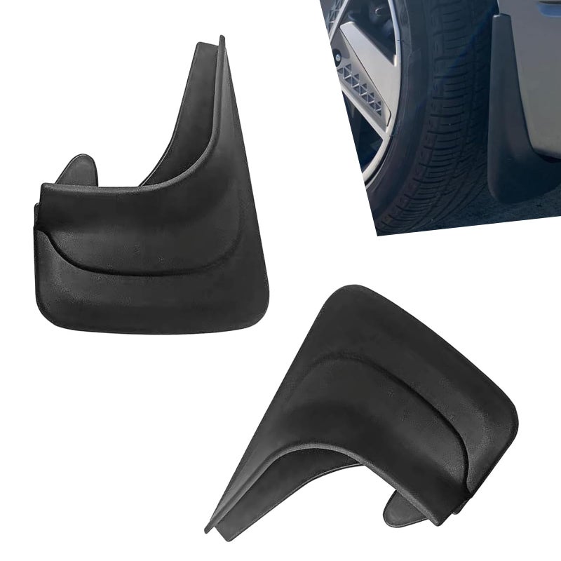 Bawkars 2 PCS Mud Flaps, 8.27" x 12.6" Tire Protector Splash Mudflaps, All-Weather Protector Mud Guard, Tire Rear Trim, Universal Exterior Accessories for Most Cars(Black) - Image 1