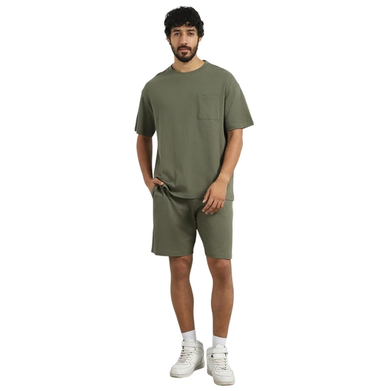 نوبيرو Men's Olive Green Co-ord Set