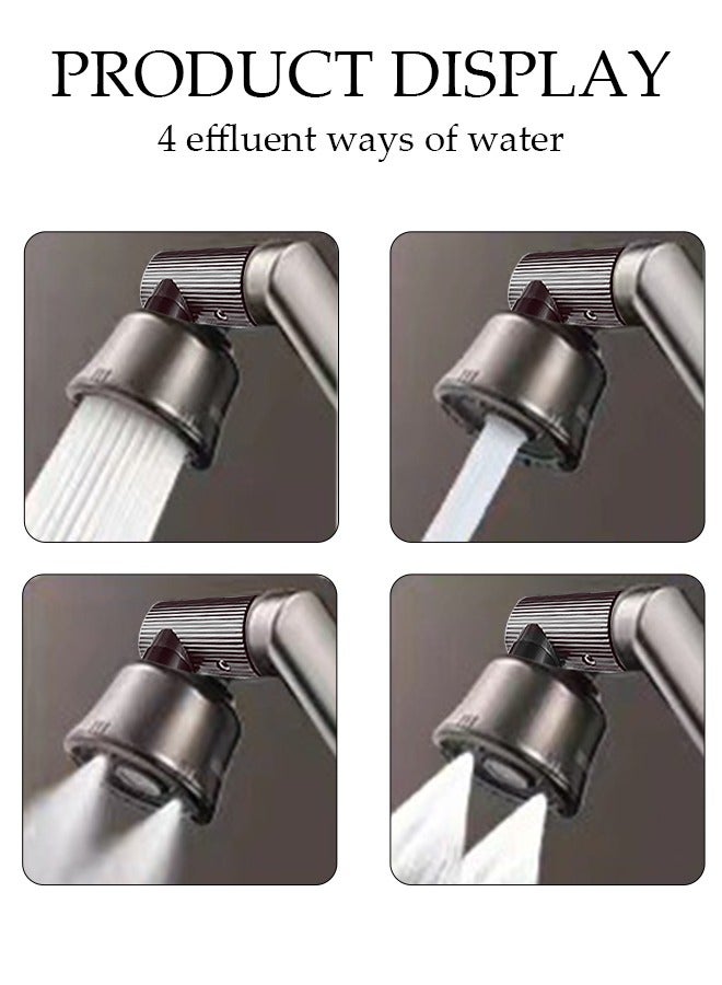 DUNISO Stainless Steel Kitchen Faucet with 360° Rotating Water Outlet 4 Effluent Ways Of Water, Vintage Single Handle Kitchen Sink Faucet High Arc Kitchen Faucet Classic Style Fashion-forward Built to Last - Image 2