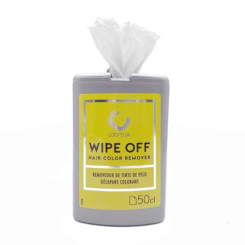 Colortrak Gentle Hair Color Remover Wipes Moist Nonirritating Towelettes Formulated with Aloe Easily Remove Hair Color Stains from Skin Convenient Canister 50 Wipes