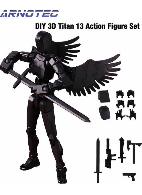 3D Printed Action Figure Titan Full-Body Mechanical Articulate Movable Dommy Doll DIY Assembly Toys For Stop Motion Animation