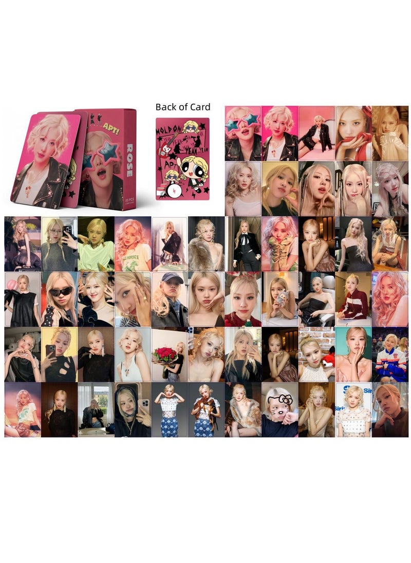 EHOME 55Pcs BlackPink Member ROSE New Song APT Lomo Card  - Image 2